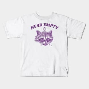 head empty raccoon shirt, Retro Cartoon T Shirt, Weird T Shirt, Meme T Shirt, Trash Panda T Shirt, Unisex Kids T-Shirt